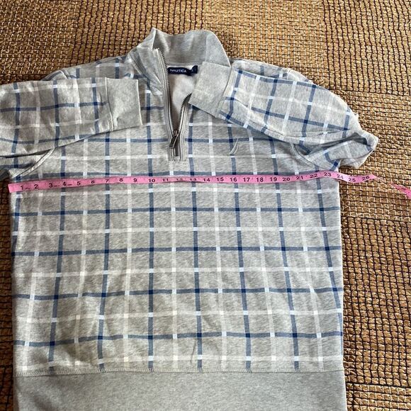 Nautica Gray 1/4 Zip Sweatshirt Size Large - Picture 7 of 7
